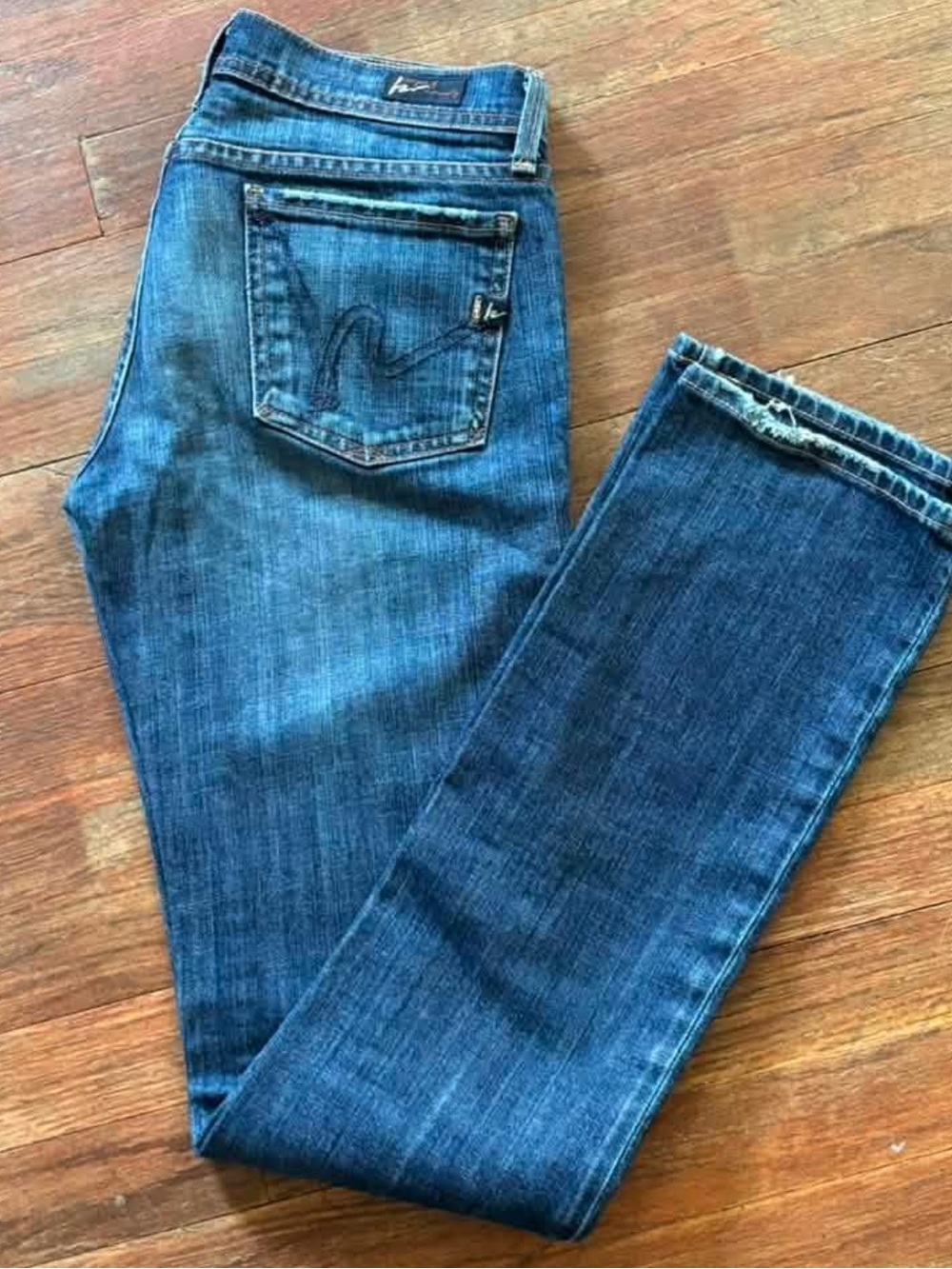 Citizens of Humanity Dark Blue Straight Leg Jeans